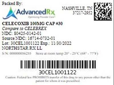 Celecoxib 100mg Cap Qty 30 Ndc 80425 0142